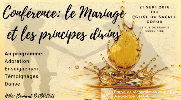 Conférence - le mariage et les principes divins
